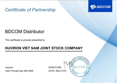 Huviron chính thức trở thành Nhà phân phối thiết bị mạng BDCOM tại Việt Nam